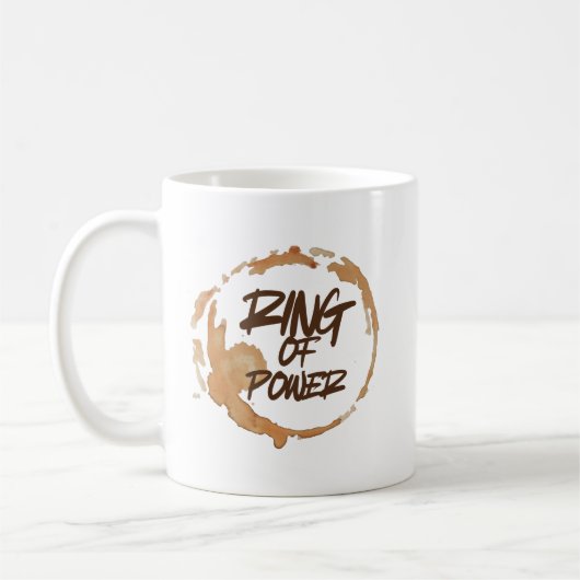 コーヒー愛好家のための面白いコーヒーの染み リング コーヒーマグカップ (左)