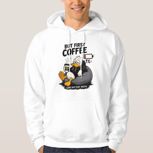 コーヒー愛好家のための面白いパーカー パーカ (正面)