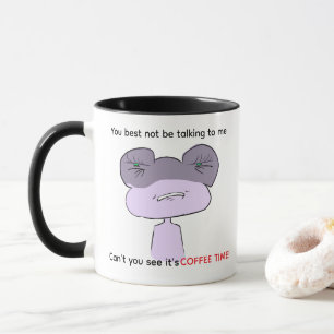 コーヒー愛好家のための黒かわいいrelatableカエルのマグカップ マグカップ