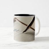 コーヒー愛好家のためのRx:ペン付き処方箋マグカップ ツートーンマグカップ (正面右)