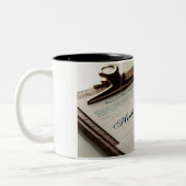 コーヒー愛好家のためのRx:ペン付き処方箋マグカップ ツートーンマグカップ (左)