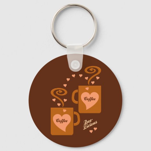 コーヒー愛好家のキーチェーカスタマイズン、 キーホルダー (正面)