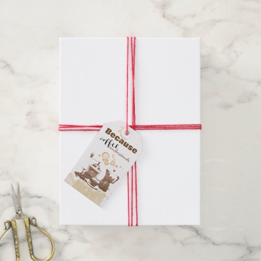 コーヒー愛好家のギフトタグ ギフトタグ (より糸付き)