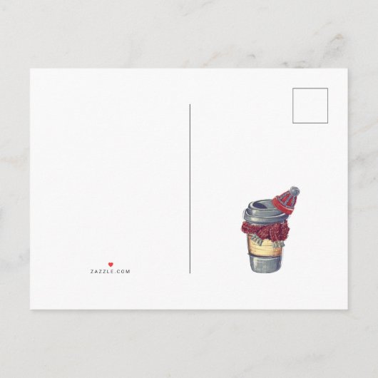 コーヒー愛好家のクリスマス応援グリーティングフォト 案内ポストカード (裏面)