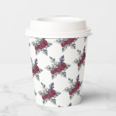 コーヒー愛好家のクリスマス応援 紙コップ (裏面)