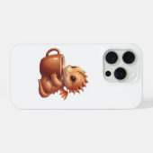 コーヒー愛好家のドラゴン iPhoneケース (裏面横)