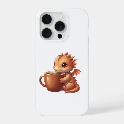 コーヒー愛好家のドラゴン iPhoneケース (裏面)
