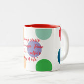 コーヒー愛好家のマグカップ ツートーンマグカップ (正面右)