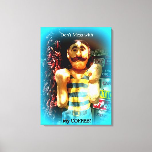 コーヒー愛好家のラップされたキャンバス キャンバスプリント (正面)