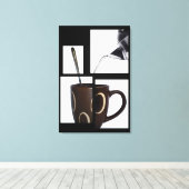 コーヒー愛好家のラップキャンバス キャンバスプリント (インサイチュ (ウッドフロア))
