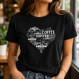 コーヒー愛好家のワードアート Tシャツ