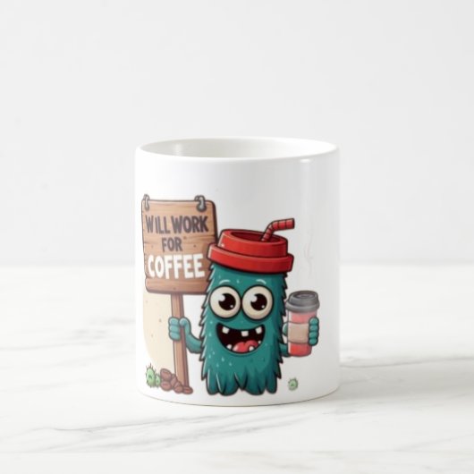 「コーヒー愛好家の儀式：楽しむ一口ごと」 コーヒーマグカップ (中央)