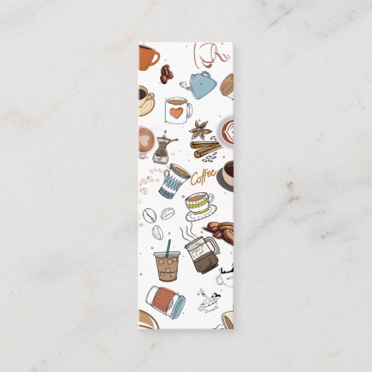 コーヒー愛好家の喜びのブックマーク呼出しカード コーリングカード (正面)