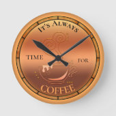 コーヒー愛好家の壁時計 ラウンド壁時計 (正面)