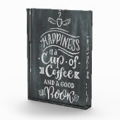 コーヒー愛好家の幸せはコーヒーのカップ フォトブロック (右)