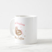 コーヒー愛好家の後に人生が始まる コーヒーマグカップ (正面左)