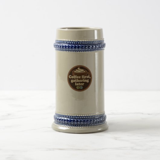 コーヒー愛好家の日常の儀式ステッカー ビールジョッキ (中央)