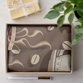 コーヒー愛好家の楽園:居心地の良いブリュース&ビーンズティッシュ 薄葉紙 (ギフト)