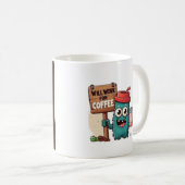 「コーヒー愛好家の楽園：sip、リラックスリピート」 コーヒーマグカップ (正面右)