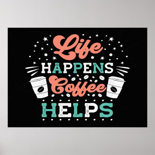 コーヒー愛好家の生活がコーヒーを起こ救済す ポスター (正面)