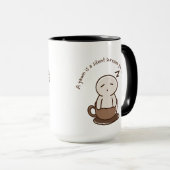 コーヒー愛好家の表現力豊かなマグカップ マグカップ (正面右)