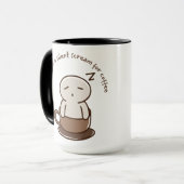 コーヒー愛好家の表現力豊かなマグカップ マグカップ (正面左)