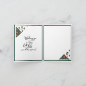 コーヒー愛好家の誕生日と格子模様 カード (内部)