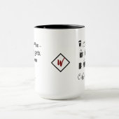 コーヒー愛好家の贈り物 | 名前をカスタムするとおもしろい引用文 マグカップ (中央)