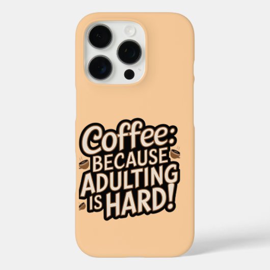 コーヒー愛好家の"姦淫は懸命" iPhoneケース Case-Mate iPhoneケース (裏面)