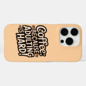 コーヒー愛好家の"姦淫は懸命" iPhoneケース Case-Mate iPhoneケース (裏面 (横))