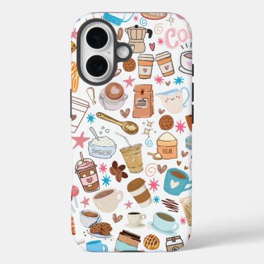 コーヒー愛好家のDoodle iPhone / iPadケース Case-Mate iPhoneケース (裏面)