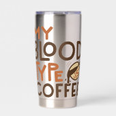 コーヒー愛好家へのギフトに最適なコーヒーの血統グラフィック 保温保冷タンブラー (正面)