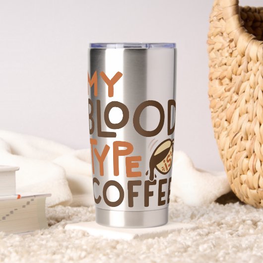 コーヒー愛好家へのギフトに最適なコーヒーの血統グラフィック 保温保冷タンブラー (リビング (回転後))