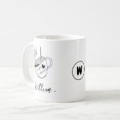 コーヒー愛好家へのギフト|名前入りカスタムマグ コーヒーマグカップ (正面左)