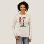 コーヒー愛好家へのギフト 長袖Tシャツ トライブレンドTシャツ (正面全体)
