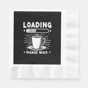 コーヒー愛好家を待っおもしろいて読む 縁ありランチョンナプキン
