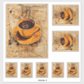 コーヒー愛好家カップ シール (シート)