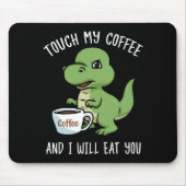 コーヒー愛好家ギフトメンズ恐竜コーヒーギフトコーヒー マウスパッド (正面)