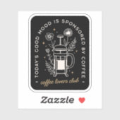 コーヒー愛好家クラブおもしろい引用文 シール (シート)