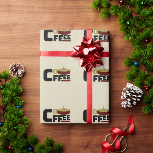 「コーヒー愛好家クラブ」Tシャツ ラッピングペーパー (クリスマスギフト)
