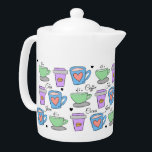 コーヒー愛好家コンテナスケッチパターン<br><div class="desc">可愛いコーヒー愛好家の愛のパターンのカップ。</div>