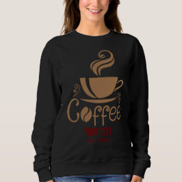 コーヒー愛好家デザイン - ミニマルコーヒーカップグラフィック スウェットシャツ