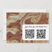 コーヒー愛好家ベビーシャワー招待状 招待状 (裏面)