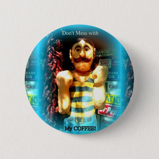 コーヒー愛好家ボタン 缶バッジ (正面)