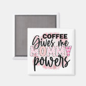 コーヒー愛好家ママことわざピンクトレンディーギフト マグネット (正面/裏面)