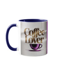 コーヒー愛好家モダンパープルブルーマグ