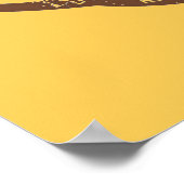 コーヒー愛好家ヴィンテージ私はコーヒー茶色と金ゴールドが大好き ポスター (角)