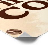 コーヒー愛好家引用文のポスター蒸気の渦 ポスター (角)