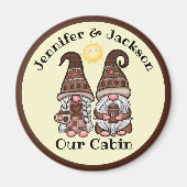 コーヒー愛好家格言カップルのクルーズドアマーカー マグネット (正面)