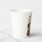 コーヒー愛好家 - コーヒーがあると人生がもっと楽しくなる 紙コップ (右)